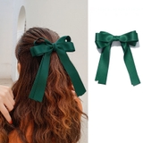 グリーン | リボンバレッタ ヘアクリップ ヘアアクセ | shoppinggo