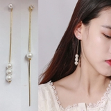 Aゴールド*S | ピアス パール ロング | shoppinggo