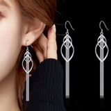 シルバー | フックピアス 揺れる ロングピアス | shoppinggo