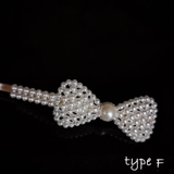 ホワイトF | ヘアピン ヘアクリップ パールビーズヘアピン | shoppinggo