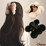 ヘア留め ヘアアクセサリー フェイクファーバンスクリップ | shoppinggo | 詳細画像1