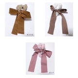 ヘア留め ヘアアクセサリー フェイクファーリボン付きバンスクリップ 髪飾り | shoppinggo | 詳細画像2 