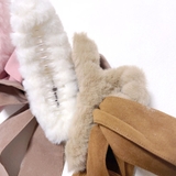 ヘア留め ヘアアクセサリー フェイクファーリボン付きバンスクリップ 髪飾り | shoppinggo | 詳細画像5 