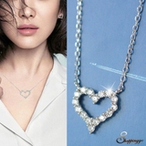 ハート ネックレス オープンハート シルバーネックレス アクセサリー 結婚式 | shoppinggo | 詳細画像1