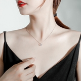 ネックレス ラインストーン チェーン キラキラ シルバー アクセサリー 結婚式 | shoppinggo | 詳細画像5 