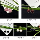 ふわふわ ファーピアス 菱形イヤリング | shoppinggo | 詳細画像2