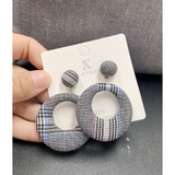 ブラック | 千鳥格柄ピアス イヤリング レディース | shoppinggo