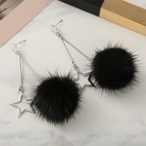 ブラック  | ピアス キラキラ星 ふんわり | shoppinggo