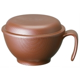 木目持ちやすい茶碗 ハンドル付●ブラウン 茶色● | Skater | 詳細画像1 
