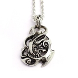 いぶし加工風 炎モチーフにスカルデザインのメンズシルバーネックレス 鬼火 | 腕時計アパレル雑貨小物のSP | 詳細画像3