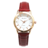 シンプルインデックスにポイントストーン ホワイト文字盤＆ゴールドケース 革ベルト | 腕時計アパレル雑貨小物のＳＰ  | 詳細画像9 