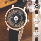 レザーベルトのシンプルシースルーウォッチ フルスケルトンゴールドケース | 腕時計アパレル雑貨小物のＳＰ  | 詳細画像1 