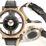 レザーベルトのシンプルシースルーウォッチ フルスケルトンゴールドケース | 腕時計アパレル雑貨小物のＳＰ  | 詳細画像2 