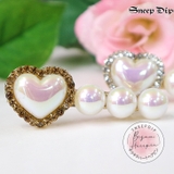 【7155】ハート×パールヘアピン	 | SneepDip | 詳細画像1 