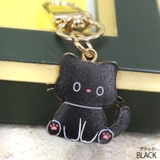 ブラック | 【7279】おすわりネコチャーム  | SneepDip
