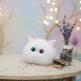 ホワイト | 【7294】ふわふわにゃんこチャーム	 | SneepDip