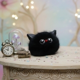 ブラック | 【7294】ふわふわにゃんこチャーム	 | SneepDip