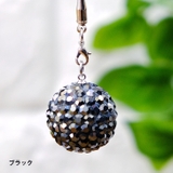 ブラック | 【7638】キラキラミラーボールストラップ | SneepDip