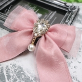 ピンク | 【7073】ビジューリボンブローチ | SneepDip