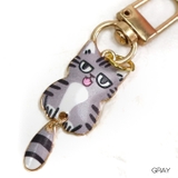 グレー | 【p028】ゆらゆら尻尾ねこチャーム	 | SneepDip