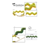 ブレスレット ウェーブ 刺繍 紐 ミサンガ風 腕輪 アクセサリー | SOUBIEN | 詳細画像2 