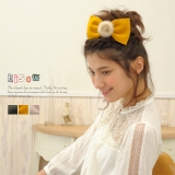 ぽんぽんファーリボンバレッタ【バレッタ ポンポン リボン | SOUBIEN | 詳細画像1