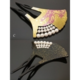 バチ型簪 金 白 黒 ピンク パール ラメ 髪飾り 日本製 フォーマル | SOUBIEN | 詳細画像4