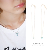 ネックレス ショート ストーン ターコイズ風 首飾り アクセサリー | SOUBIEN | 詳細画像1