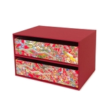 スッキリ片付け 卓上チェスト 横長2段 屏風絵 | KIT-HIT-SURU | 詳細画像1 