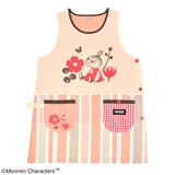 ムーミン エプロン コーラルピンク/ベージュ （スタンダード脇ボタンタイプ） | KIT-HIT-SURU | 詳細画像1 