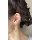 でこぼこメタル細長フープピアス アクセサリー レディース | STYLE H | 詳細画像1