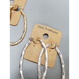 でこぼこメタル細長フープピアス アクセサリー レディース | STYLE H | 詳細画像5