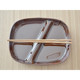 ランチプレート カフェ仕切り アメ色モダン食器 | TABLE WARE EAST | 詳細画像8 