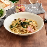 深さのあるパスタ皿 21cm 渦刷毛目 | EAST table | 詳細画像1 