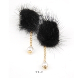 ピアス ファーピアス ロングピアス | terracotta | 詳細画像4 