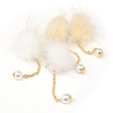 ピアス ファーピアス ロングピアス | terracotta | 詳細画像12 