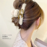 ファー バンスクリップ ヘアクリップ | terracotta | 詳細画像6