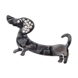 ２．チャコール | ヘアクリップ ダックスフンド 犬 | terracotta
