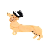 ４．イエロー | ヘアクリップ ダックスフンド 犬 | terracotta