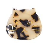 5.べっ甲ベージュ | ヘアクリップ 猫 ネコ | terracotta