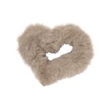 ３．モカ | ファー ヘアクリップ ハート | terracotta