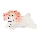 １．ビジュー犬×ホワイト | ヘアクリップ 犬 バンスクリップ | terracotta