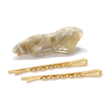 ２．グレーMIX | ヘアクリップ ミニ ヘアピン | terracotta