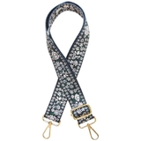 4.小花ブラック | ショルダーストラップ バッグ用 太め | terracotta