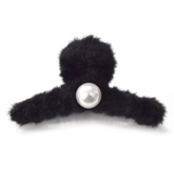 ８．ブラック×パール | ヘアクリップ 大きめ ファー | terracotta