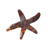 ５．青ブラウンマーブル | バレッタ 小さめ ヒトデ | terracotta