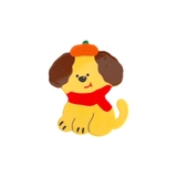 ４．イエロードッグ | ヘアクリップ 小さめ ミニ | terracotta