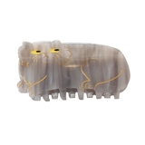 8.ライトグレーマーブル | ヘアクリップ 猫 動物 | terracotta