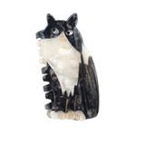 10.ブラックホワイトべっ甲 | ヘアクリップ 猫 動物 | terracotta