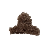 ６．ダークブラウン | ヘアクリップ 小さめ ボア | terracotta